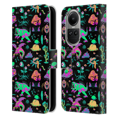 Rick And Morty Season 3 Graphics Aliens Leather Book Wallet Case Cover For OPPO Reno10 5G / Reno10 Pro 5G