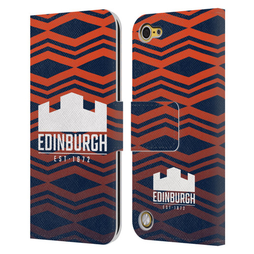 Edinburgh Rugby Graphics Pattern Gradient Leather Book Wallet Case Cover For Apple iPod Touch 5G 5th Gen
