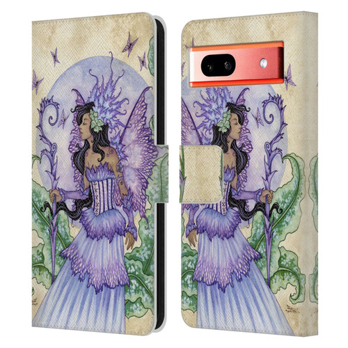 Amy Brown Elemental Fairies Spring Fairy Leather Book Wallet Case Cover For Google Pixel 7a