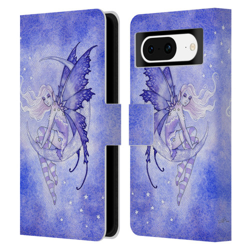 Amy Brown Elemental Fairies Moon Fairy Leather Book Wallet Case Cover For Google Pixel 8