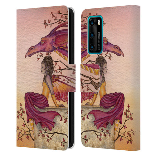Amy Brown Elemental Fairies Greeting The Dawn Leather Book Wallet Case Cover For Huawei P40 5G