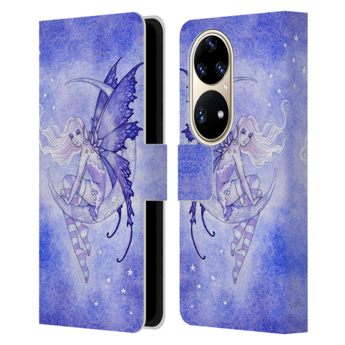 Amy Brown Elemental Fairies Moon Fairy Leather Book Wallet Case Cover For Huawei P50 Pro