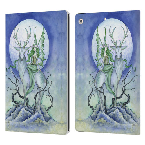 Amy Brown Elemental Fairies Midnight Fairy Leather Book Wallet Case Cover For Apple iPad 10.2 2019/2020/2021