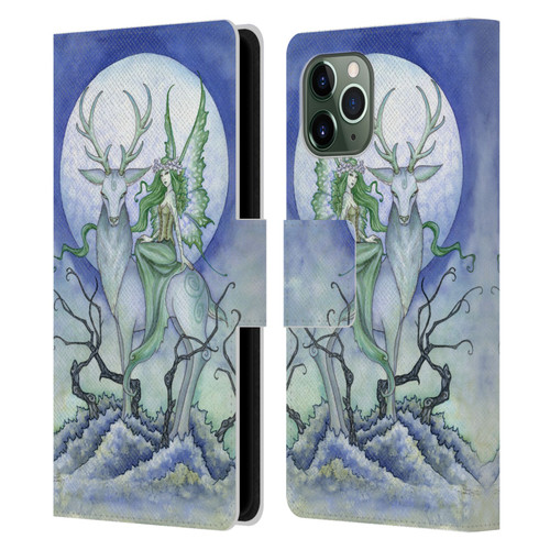 Amy Brown Elemental Fairies Midnight Fairy Leather Book Wallet Case Cover For Apple iPhone 11 Pro