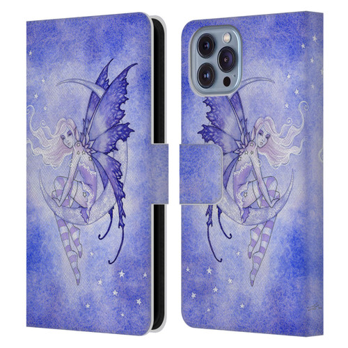Amy Brown Elemental Fairies Moon Fairy Leather Book Wallet Case Cover For Apple iPhone 14
