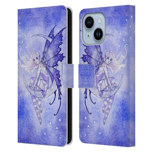 Amy Brown Elemental Fairies Moon Fairy Leather Book Wallet Case Cover For Apple iPhone 14 Plus