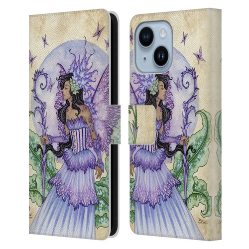 Amy Brown Elemental Fairies Spring Fairy Leather Book Wallet Case Cover For Apple iPhone 14 Plus