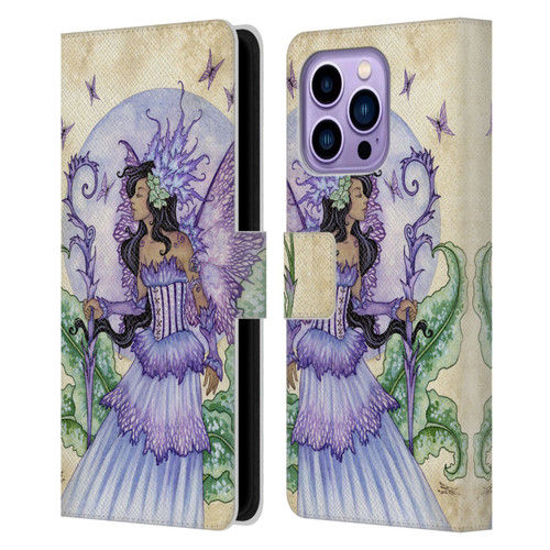 Amy Brown Elemental Fairies Spring Fairy Leather Book Wallet Case Cover For Apple iPhone 14 Pro Max