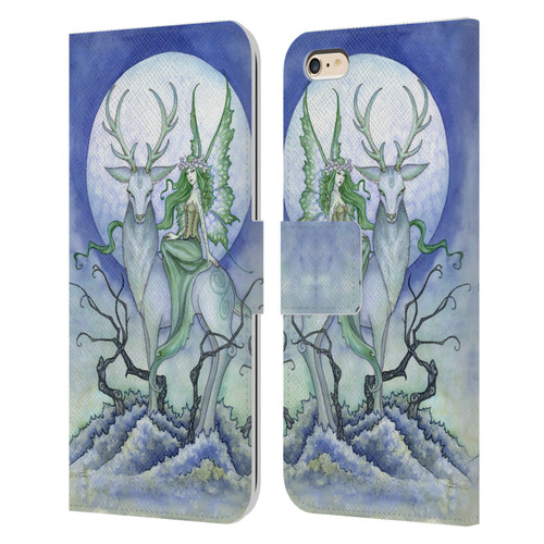 Amy Brown Elemental Fairies Midnight Fairy Leather Book Wallet Case Cover For Apple iPhone 6 Plus / iPhone 6s Plus