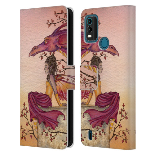 Amy Brown Elemental Fairies Greeting The Dawn Leather Book Wallet Case Cover For Nokia G11 Plus