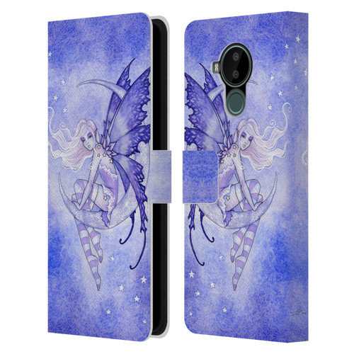 Amy Brown Elemental Fairies Moon Fairy Leather Book Wallet Case Cover For Nokia C30