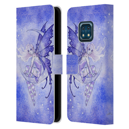 Amy Brown Elemental Fairies Moon Fairy Leather Book Wallet Case Cover For Nokia XR20