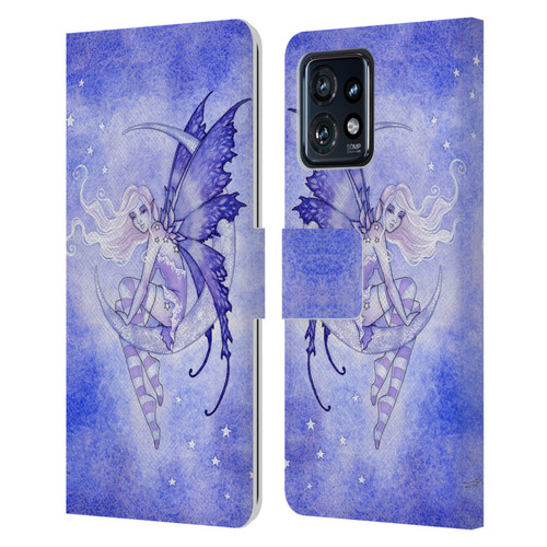 Amy Brown Elemental Fairies Moon Fairy Leather Book Wallet Case Cover For Motorola Moto Edge 40 Pro