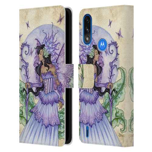 Amy Brown Elemental Fairies Spring Fairy Leather Book Wallet Case Cover For Motorola Moto E7 Power / Moto E7i Power