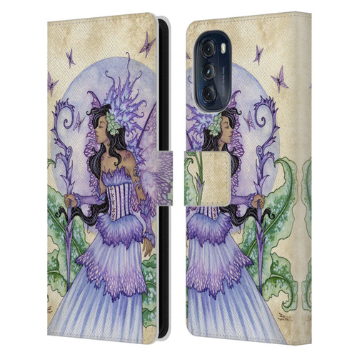 Amy Brown Elemental Fairies Spring Fairy Leather Book Wallet Case Cover For Motorola Moto G (2022)