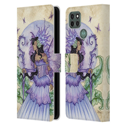 Amy Brown Elemental Fairies Spring Fairy Leather Book Wallet Case Cover For Motorola Moto G9 Power