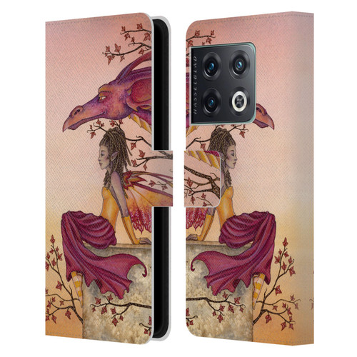 Amy Brown Elemental Fairies Greeting The Dawn Leather Book Wallet Case Cover For OnePlus 10 Pro