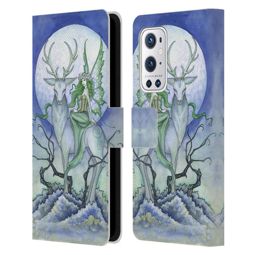 Amy Brown Elemental Fairies Midnight Fairy Leather Book Wallet Case Cover For OnePlus 9 Pro
