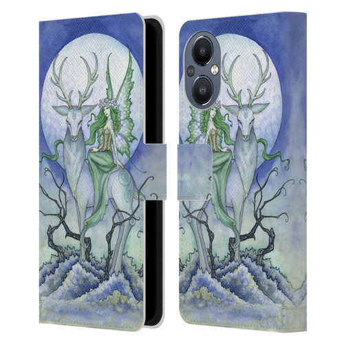 Amy Brown Elemental Fairies Midnight Fairy Leather Book Wallet Case Cover For OnePlus Nord N20 5G