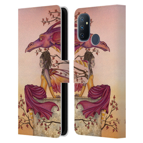 Amy Brown Elemental Fairies Greeting The Dawn Leather Book Wallet Case Cover For OnePlus Nord N100
