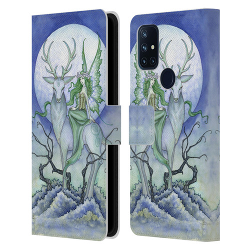 Amy Brown Elemental Fairies Midnight Fairy Leather Book Wallet Case Cover For OnePlus Nord N10 5G
