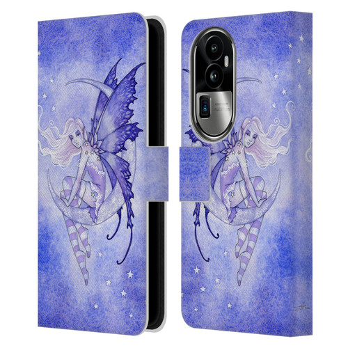 Amy Brown Elemental Fairies Moon Fairy Leather Book Wallet Case Cover For OPPO Reno10 Pro+