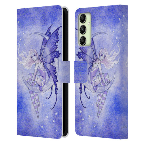 Amy Brown Elemental Fairies Moon Fairy Leather Book Wallet Case Cover For Samsung Galaxy A14 5G