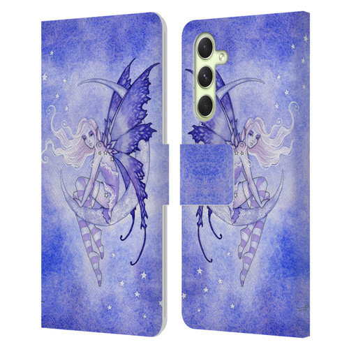 Amy Brown Elemental Fairies Moon Fairy Leather Book Wallet Case Cover For Samsung Galaxy A54 5G