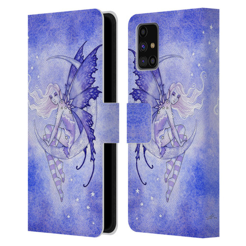 Amy Brown Elemental Fairies Moon Fairy Leather Book Wallet Case Cover For Samsung Galaxy M31s (2020)