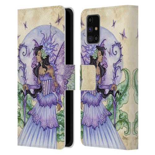 Amy Brown Elemental Fairies Spring Fairy Leather Book Wallet Case Cover For Samsung Galaxy M31s (2020)