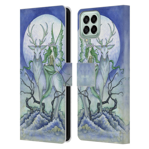 Amy Brown Elemental Fairies Midnight Fairy Leather Book Wallet Case Cover For Samsung Galaxy M33 (2022)