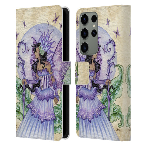 Amy Brown Elemental Fairies Spring Fairy Leather Book Wallet Case Cover For Samsung Galaxy S23 Ultra 5G