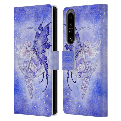 Amy Brown Elemental Fairies Moon Fairy Leather Book Wallet Case Cover For Sony Xperia 1 IV