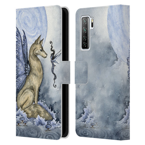 Amy Brown Folklore Wolf Moon Leather Book Wallet Case Cover For Huawei Nova 7 SE/P40 Lite 5G