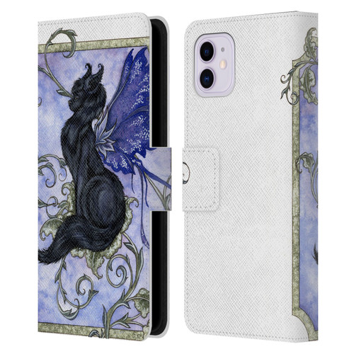 Amy Brown Folklore Fairy Cat Leather Book Wallet Case Cover For Apple iPhone 11