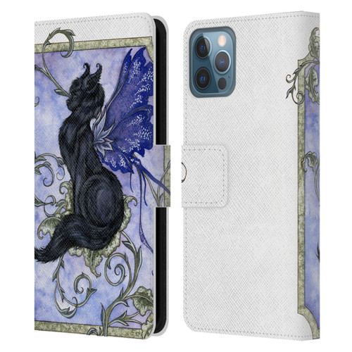 Amy Brown Folklore Fairy Cat Leather Book Wallet Case Cover For Apple iPhone 12 / iPhone 12 Pro