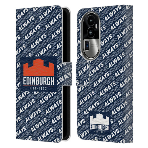 Edinburgh Rugby Graphics Logo Pattern Leather Book Wallet Case Cover For OPPO Reno10 Pro+