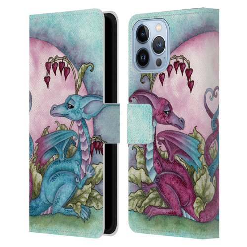 Amy Brown Folklore Love Dragons Leather Book Wallet Case Cover For Apple iPhone 13 Pro Max