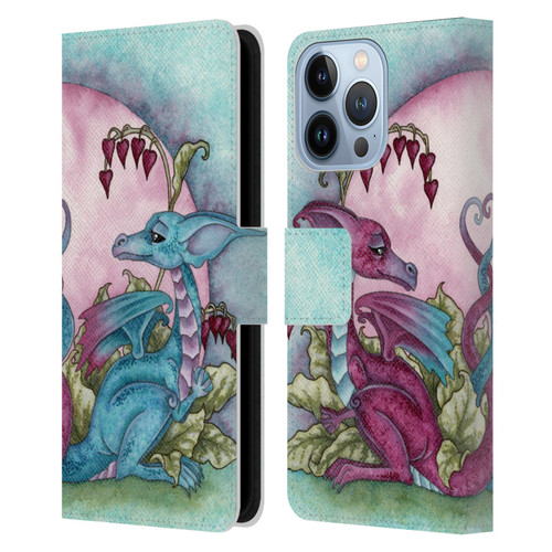 Amy Brown Folklore Love Dragons Leather Book Wallet Case Cover For Apple iPhone 13 Pro