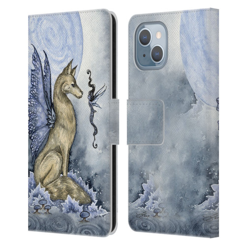 Amy Brown Folklore Wolf Moon Leather Book Wallet Case Cover For Apple iPhone 14
