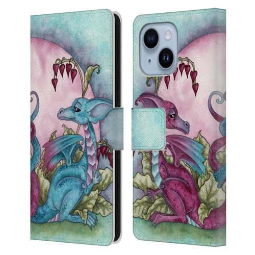 Amy Brown Folklore Love Dragons Leather Book Wallet Case Cover For Apple iPhone 14 Plus