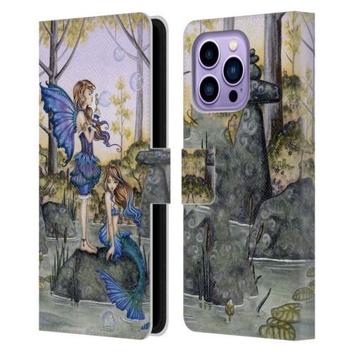 Amy Brown Folklore Cousins Leather Book Wallet Case Cover For Apple iPhone 14 Pro Max