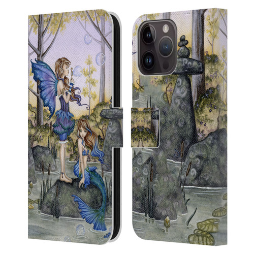 Amy Brown Folklore Cousins Leather Book Wallet Case Cover For Apple iPhone 15 Pro Max
