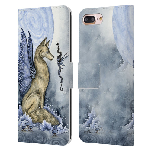 Amy Brown Folklore Wolf Moon Leather Book Wallet Case Cover For Apple iPhone 7 Plus / iPhone 8 Plus