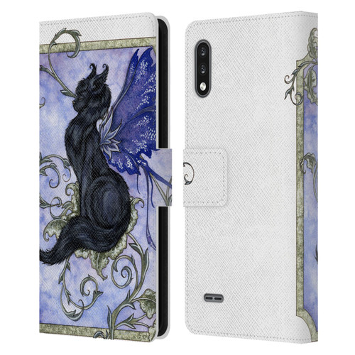Amy Brown Folklore Fairy Cat Leather Book Wallet Case Cover For LG K22