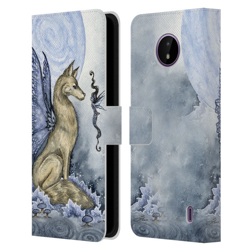 Amy Brown Folklore Wolf Moon Leather Book Wallet Case Cover For Nokia C10 / C20