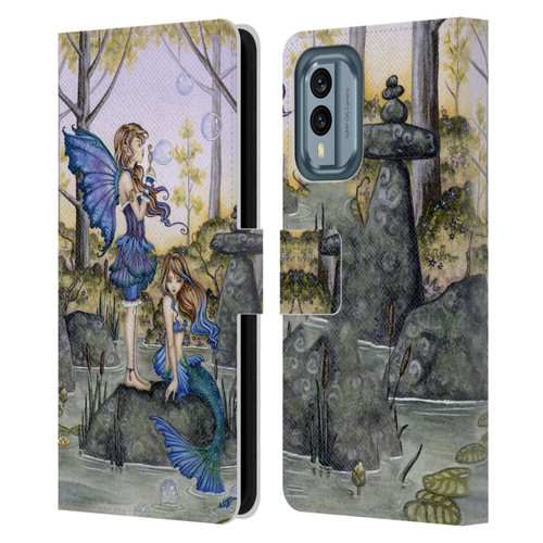 Amy Brown Folklore Cousins Leather Book Wallet Case Cover For Nokia X30