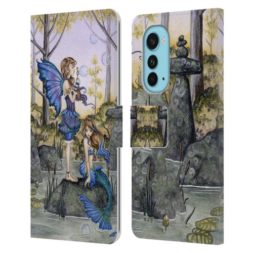 Amy Brown Folklore Cousins Leather Book Wallet Case Cover For Motorola Edge (2022)