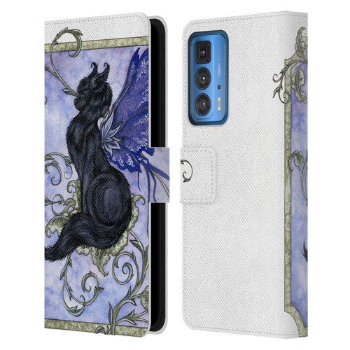 Amy Brown Folklore Fairy Cat Leather Book Wallet Case Cover For Motorola Edge 20 Pro