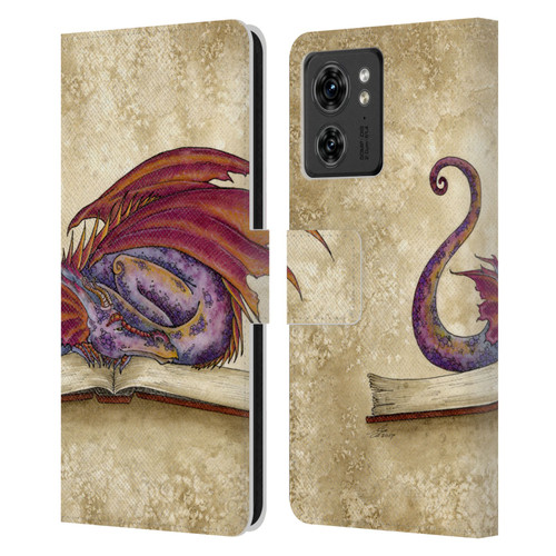 Amy Brown Folklore Bookworm 2 Leather Book Wallet Case Cover For Motorola Moto Edge 40